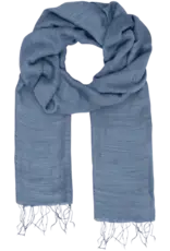 Marquet Worn Indigo Cotton and Silk Shawl