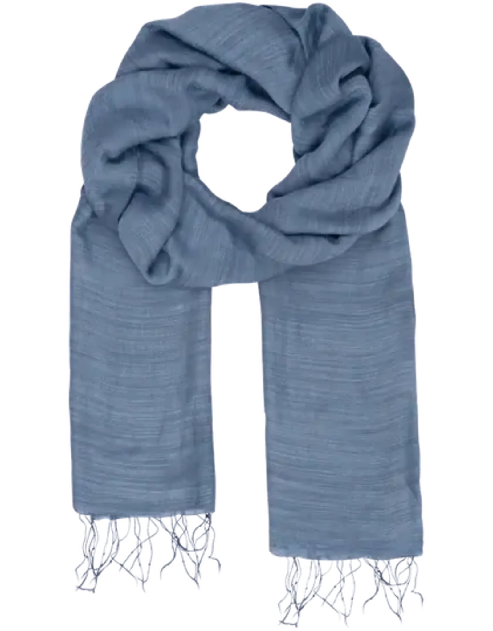 Marquet Worn Indigo Cotton and Silk Shawl