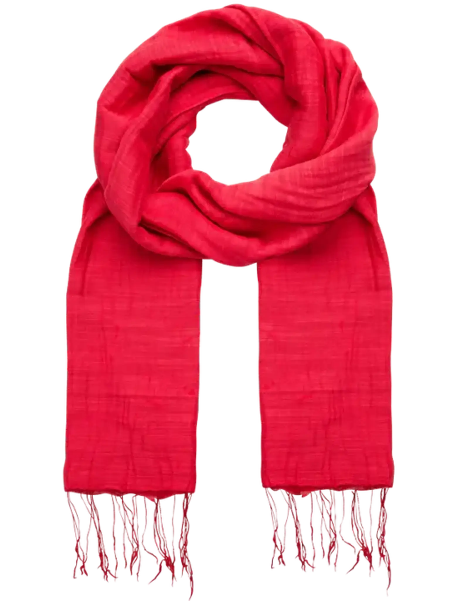Marquet Red Cotton and Silk Shawl