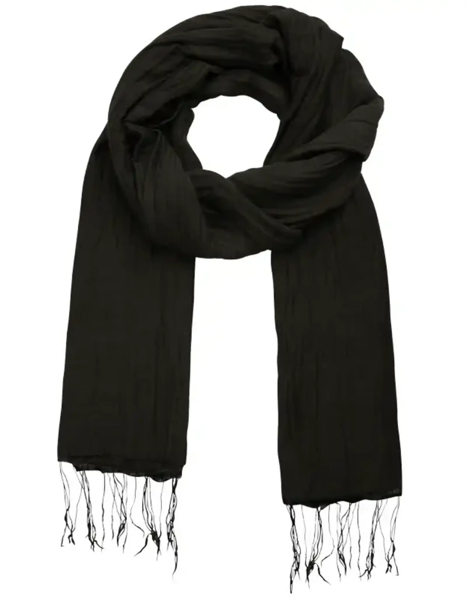 Marquet Black Cotton and Silk Shawl