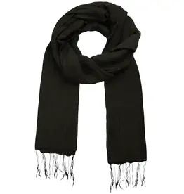 Marquet Black Cotton and Silk Shawl