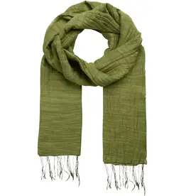 Marquet Olive Cotton and Silk Shawl