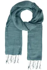 Marquet Blue Cotton and Silk Shawl Marquet Blue Cotton and Silk Shawl