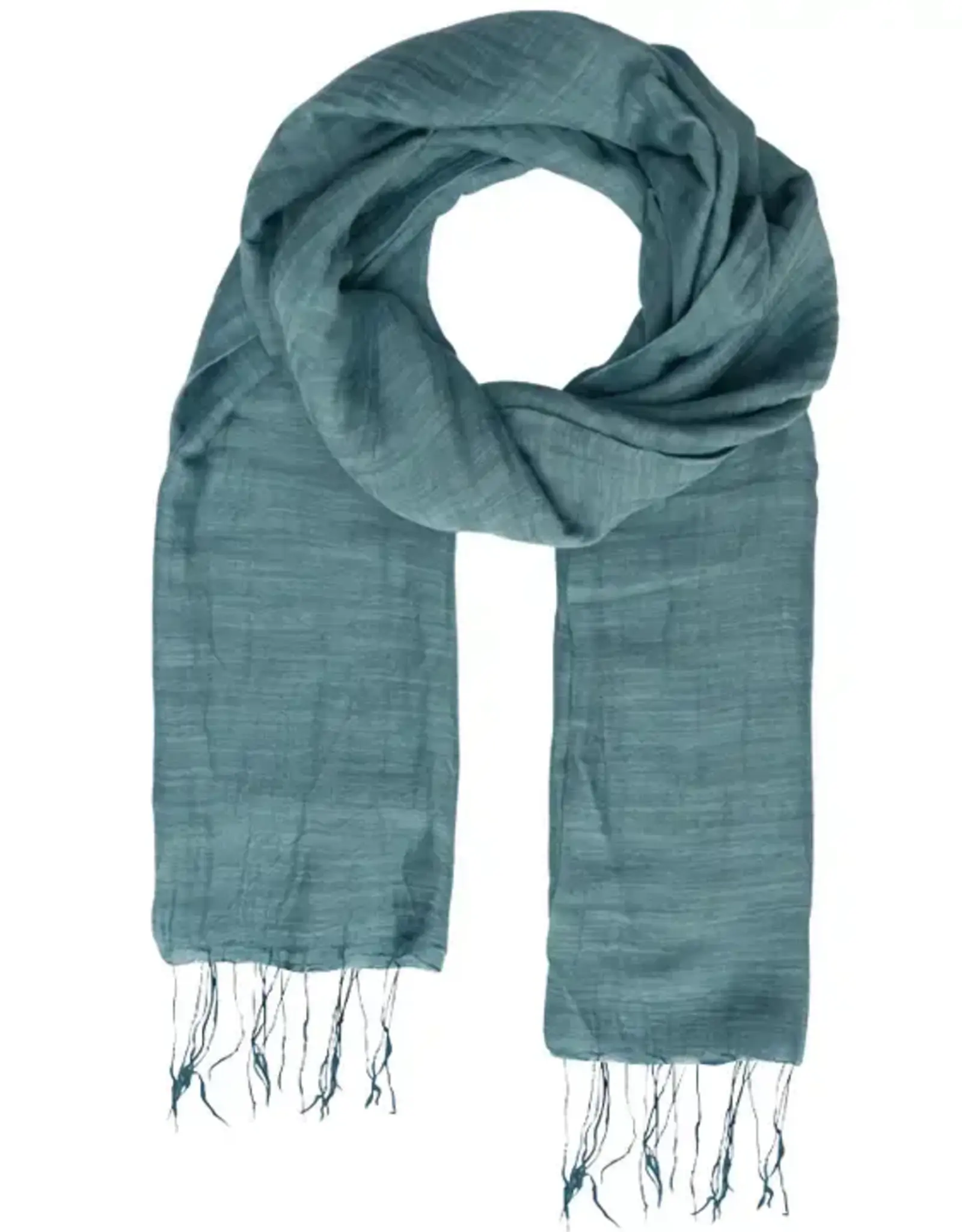 Marquet Blue Cotton and Silk Shawl