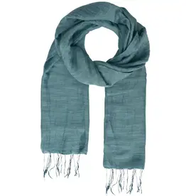 Marquet Blue Cotton and Silk Shawl