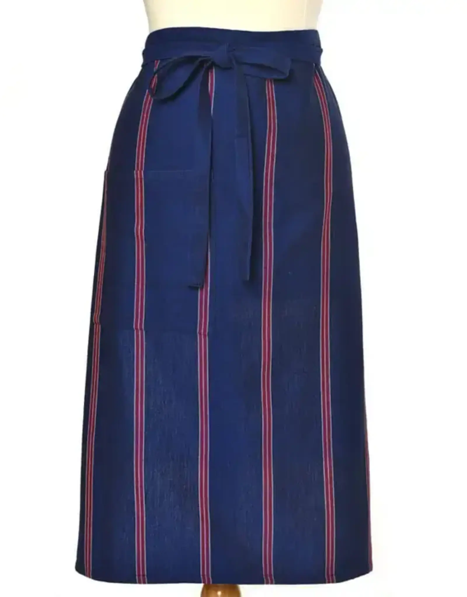 Mayamam Weavers Bistro Apron - Red, White and Blues