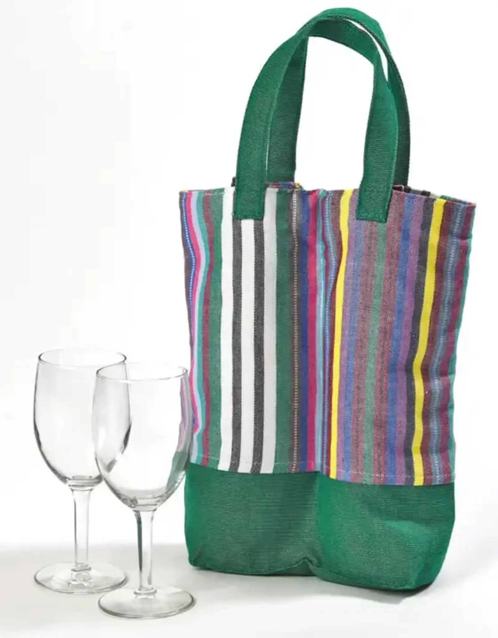 Mayamam Weavers Double Wine Tote Bag - Soft Multicolor