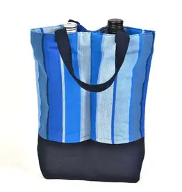 Mayamam Weavers Double Wine Tote Bag - Stormy Blues Mayamam Weavers Double Wine Tote Bag - Stormy Blues