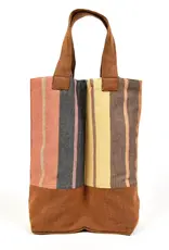 Mayamam Weavers Double Wine Tote Bag - Wide Caramel