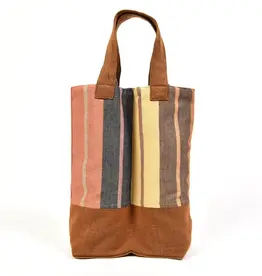 Mayamam Weavers Double Wine Tote Bag - Wide Caramel Mayamam Weavers Double Wine Tote Bag - Wide Caramel