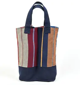 Mayamam Weavers Double Wine Tote Bag - Wide Indigo Mayamam Weavers Double Wine Tote Bag - Wide Indigo