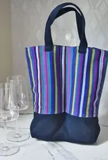 Mayamam Weavers Double Wine Tote Bag - Cobalt
