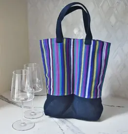 Mayamam Weavers Double Wine Tote Bag - Cobalt Mayamam Weavers Double Wine Tote Bag - Cobalt