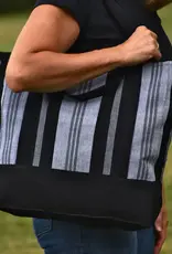 Mayamam Weavers Double Handle Wine Bag - Black and Gray