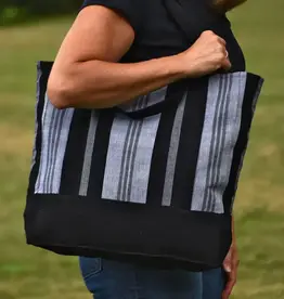 Mayamam Weavers Double Handle Tote Bag - Black and Gray Mayamam Weavers Double Handle Tote Bag - Black and Gray