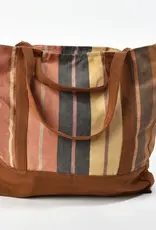 Mayamam Weavers Double Handle Wine Bag - Wide Caramel
