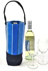 Mayamam Weavers Single Wine Tote Bag - Stormy Blues