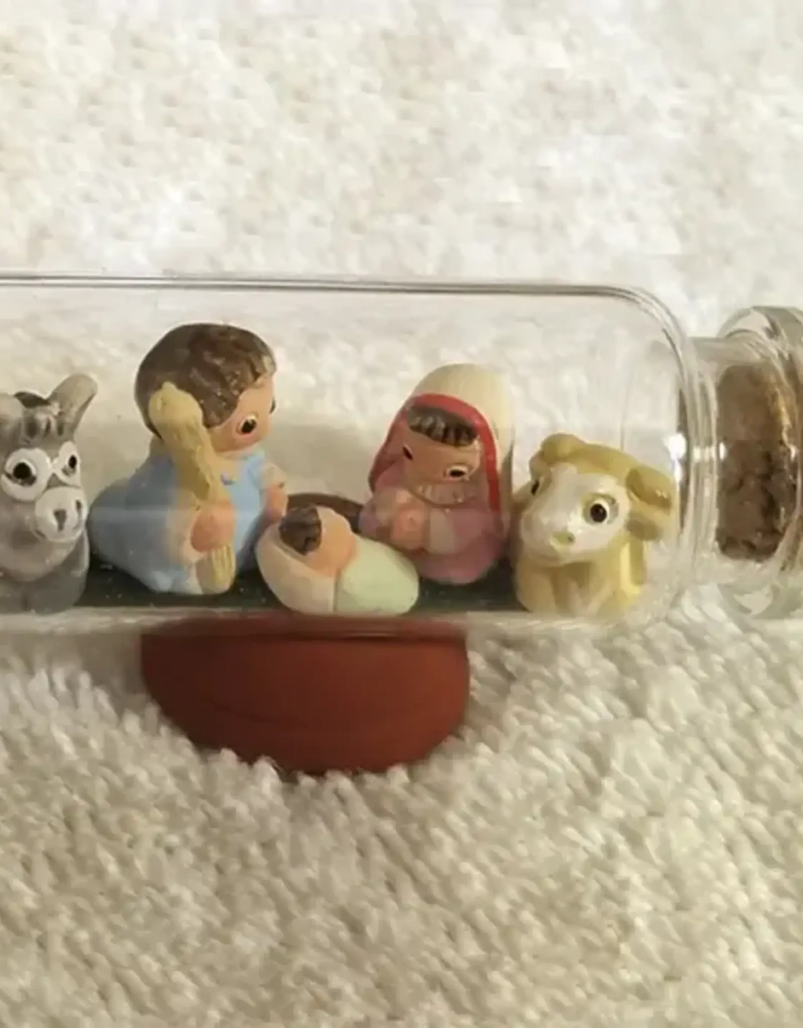 One World Projects Ceramic Nativity in a Bottle
