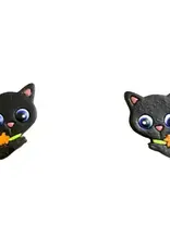 One World Projects Gourd Post Earrings (Cat)