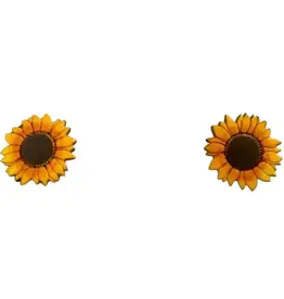 One World Projects Gourd Post Earrings (Sunflower)