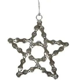 One World Projects Bike Chain Star Ornament