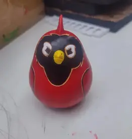 Blossom Inspirations Red Crest Cardinal Gourd Ornament