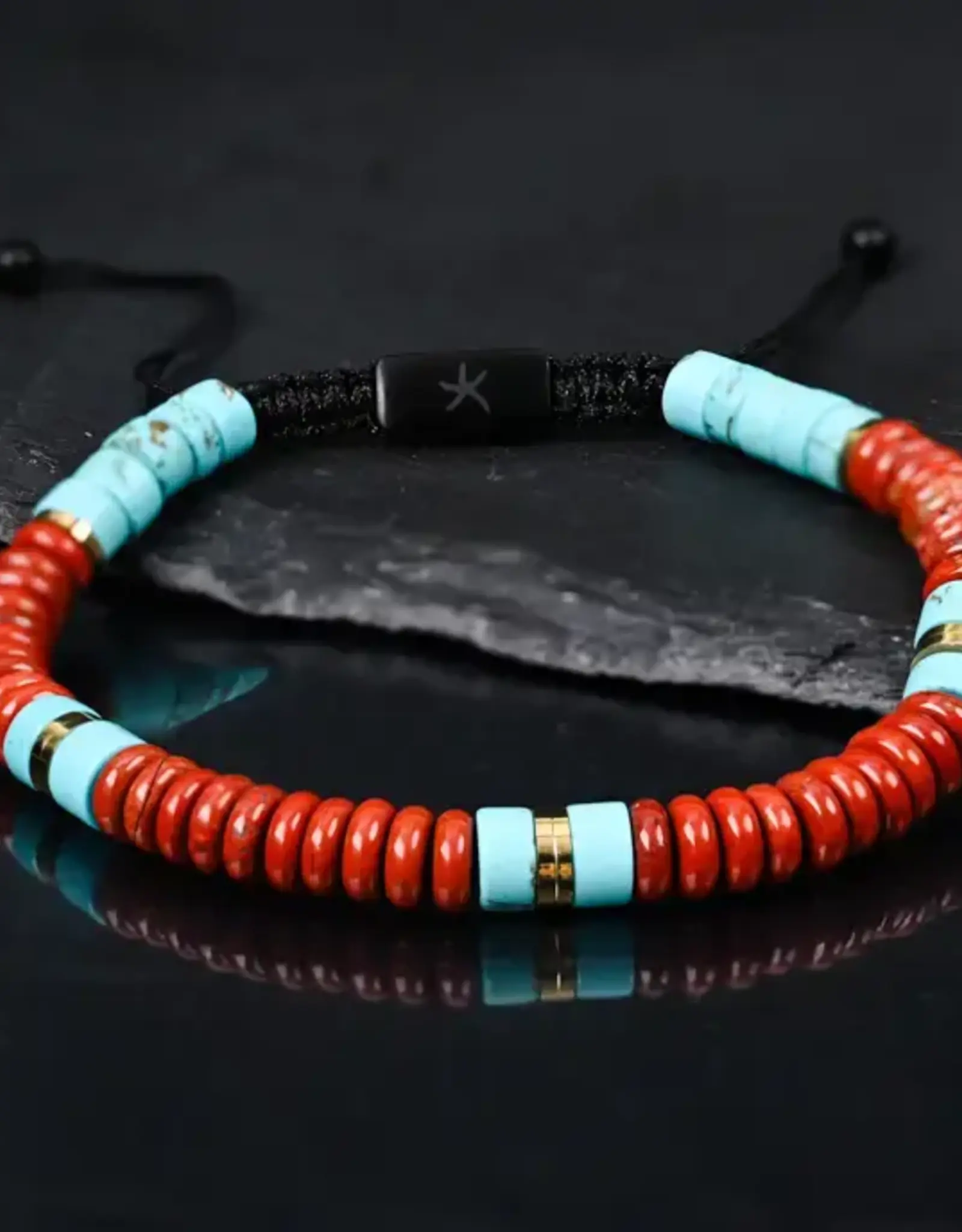 Starfish Project Turquoise and Red Jasper Bracelet