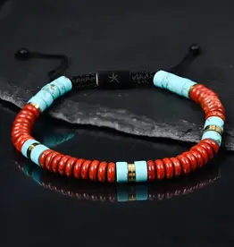 Starfish Project Turquoise and Red Jasper Bracelet