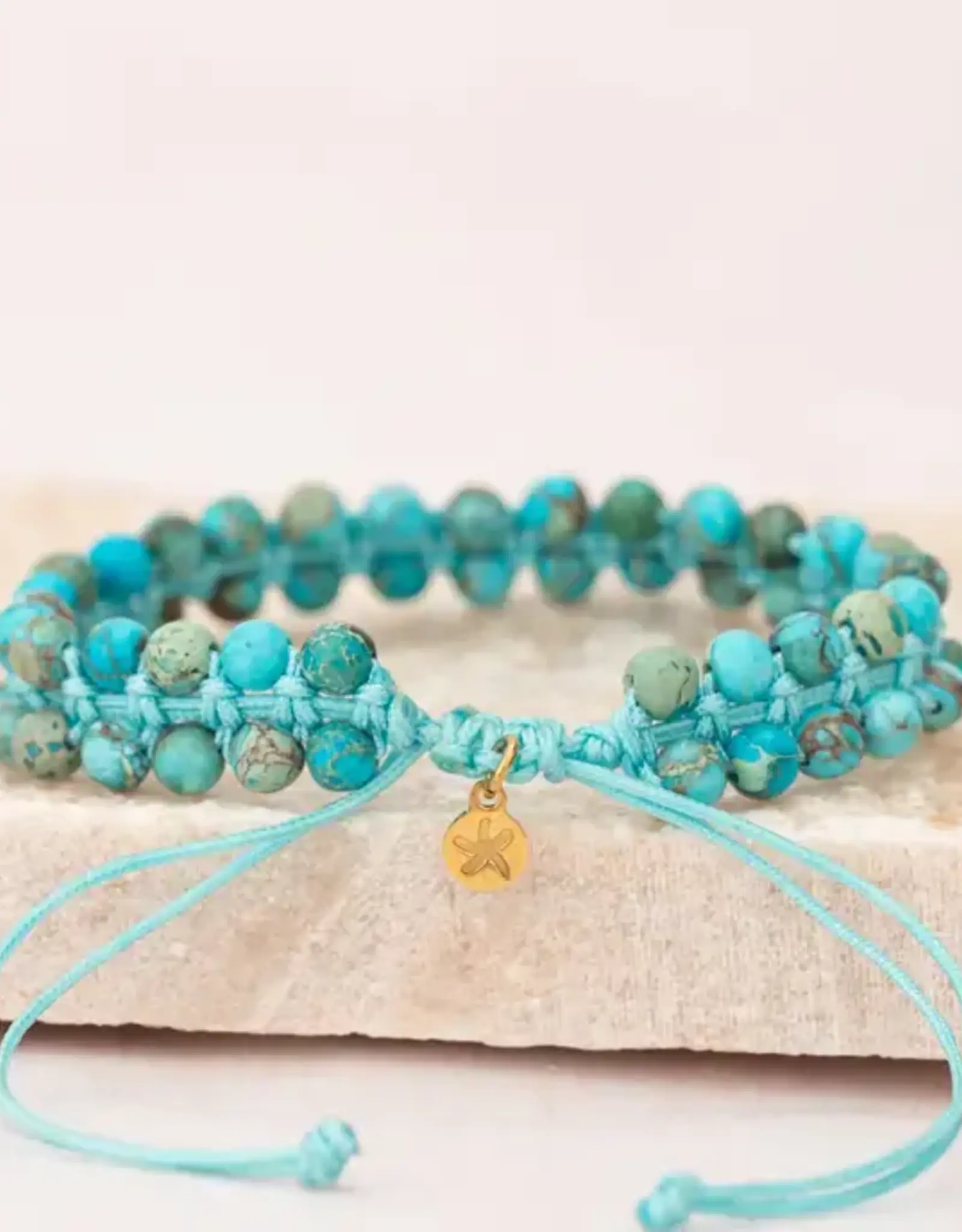 Starfish Project Wear Blue Beaded Bracelet in Turquoise