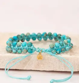 Starfish Project Wear Blue Beaded Bracelet in Turquoise