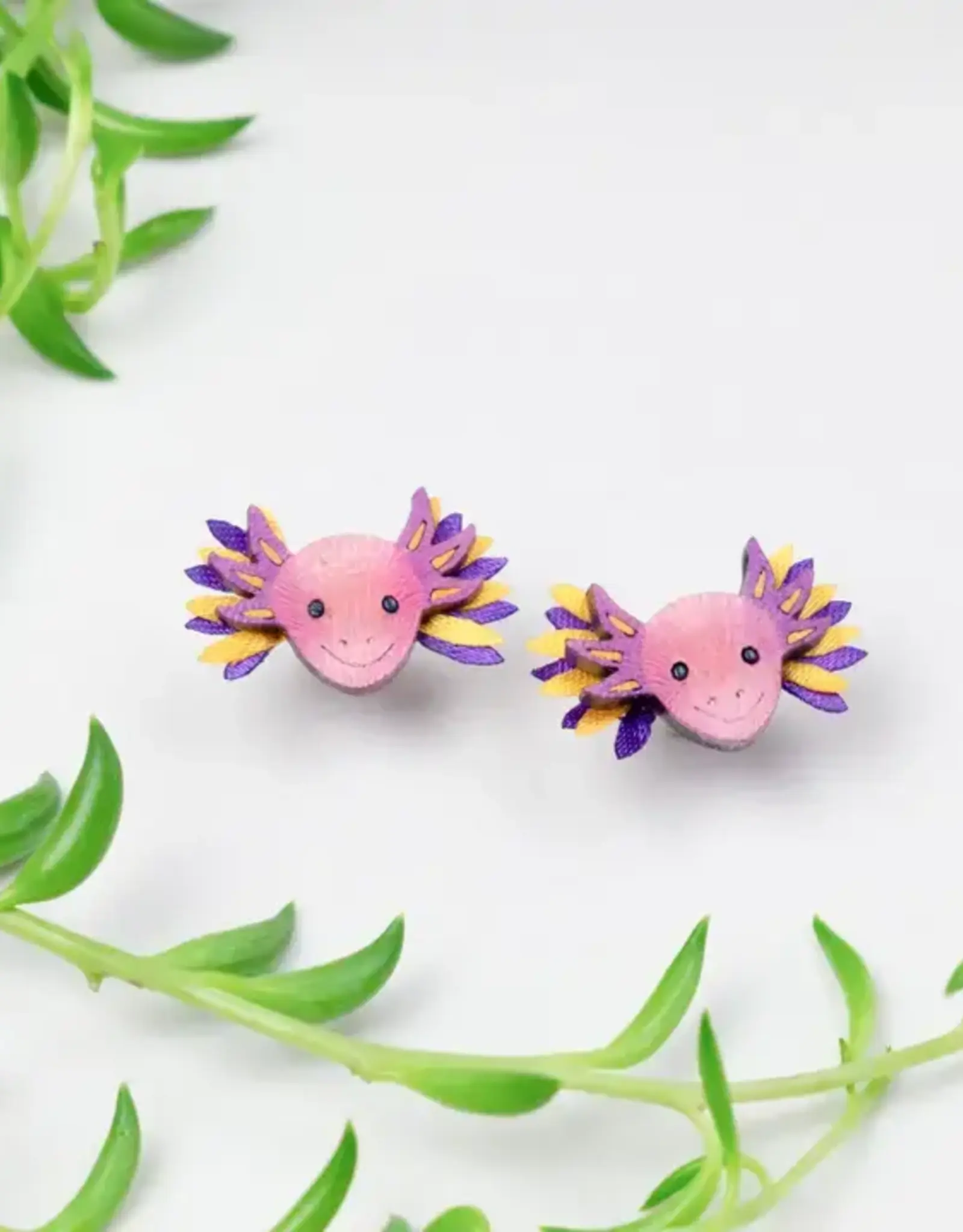 Tulia Artisans Axolotl Earrings (Small)