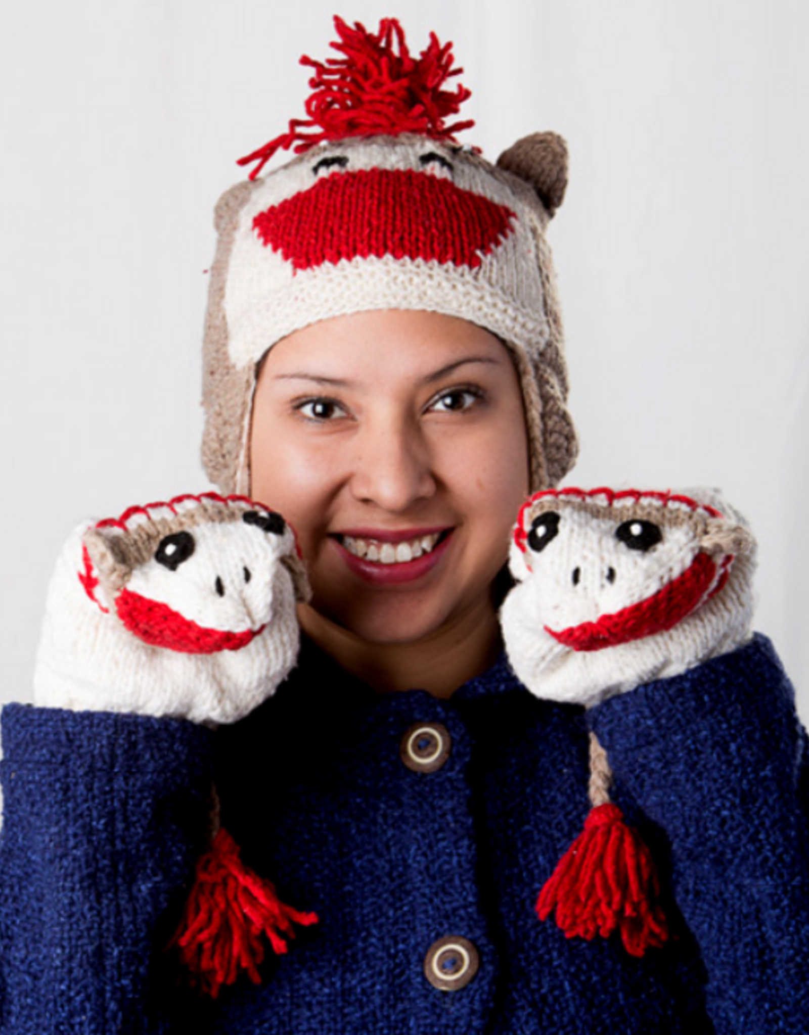 Minga Fair Trade Adult Sock Monkey Hat