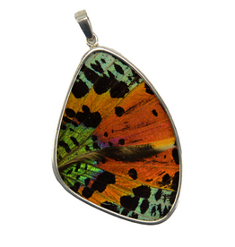 Minga Fair Trade Sterling Silver Butterfly Wing Necklace