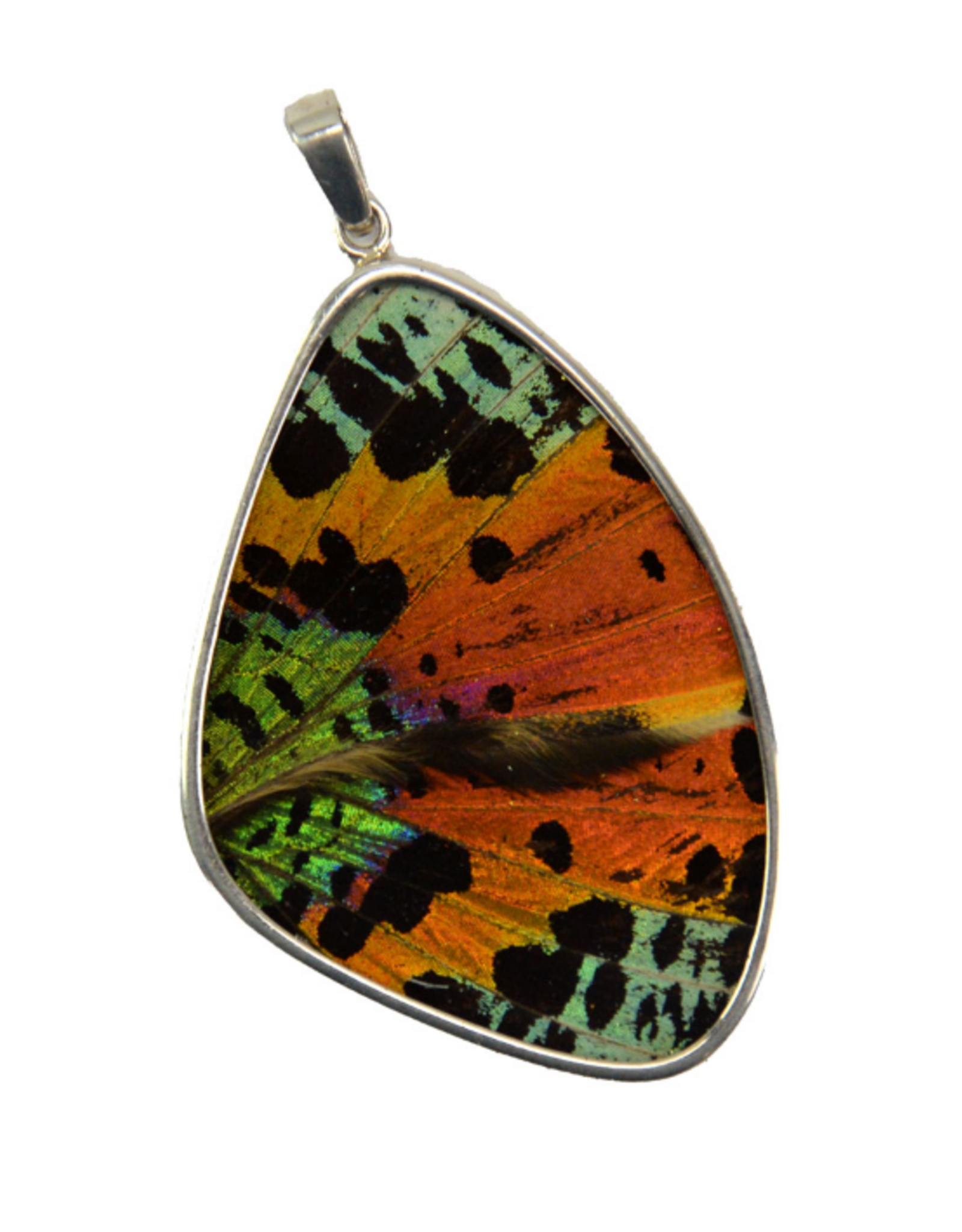 Minga Fair Trade Sterling Silver Butterfly Wing Necklace