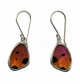 Minga Fair Trade Sterling Silver Butterfly Wing Earrings