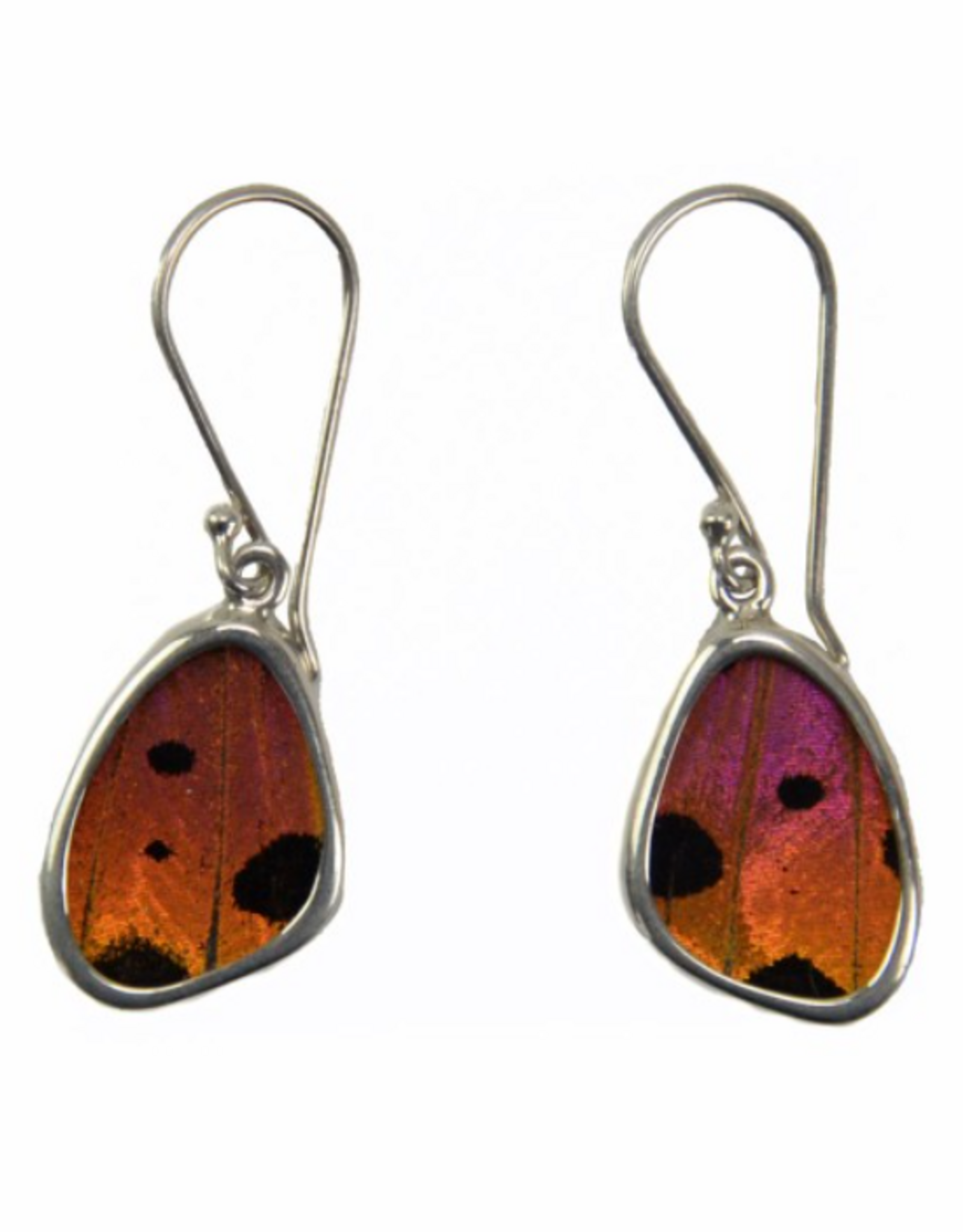 Minga Fair Trade Sterling Silver Butterfly Wing Earrings