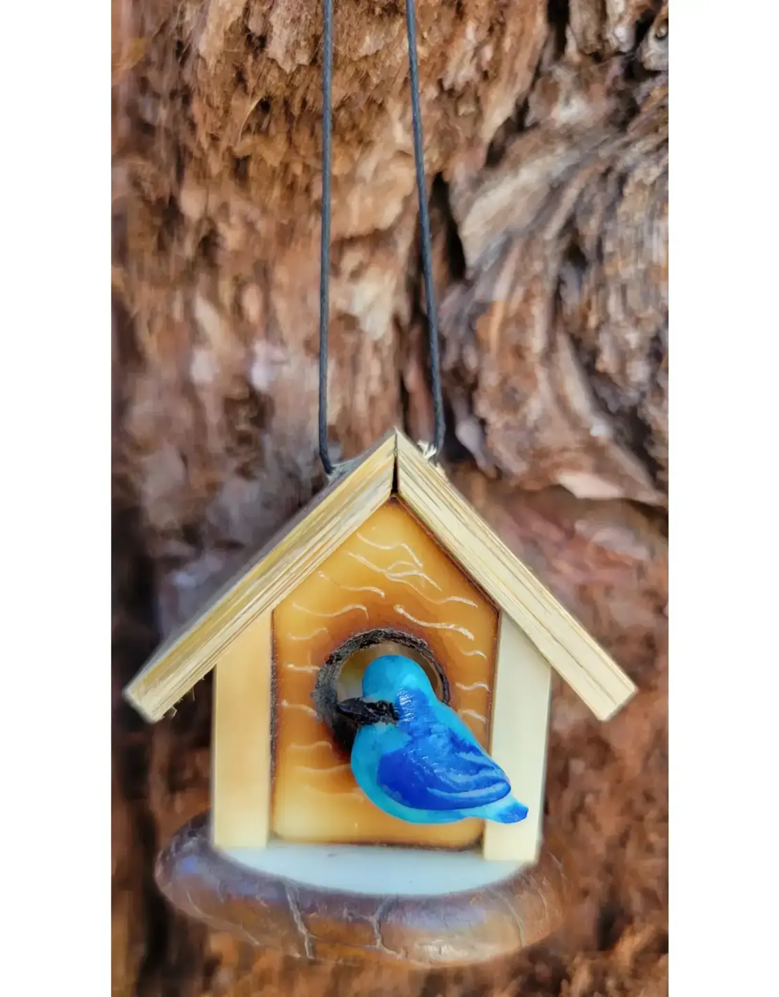 Pampeana Christmas Birdhouse Ornament - Blue Bird