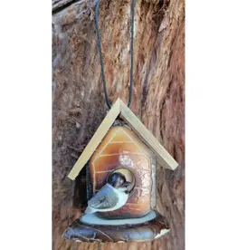 Pampeana Christmas Birdhouse Ornament - Chickadee