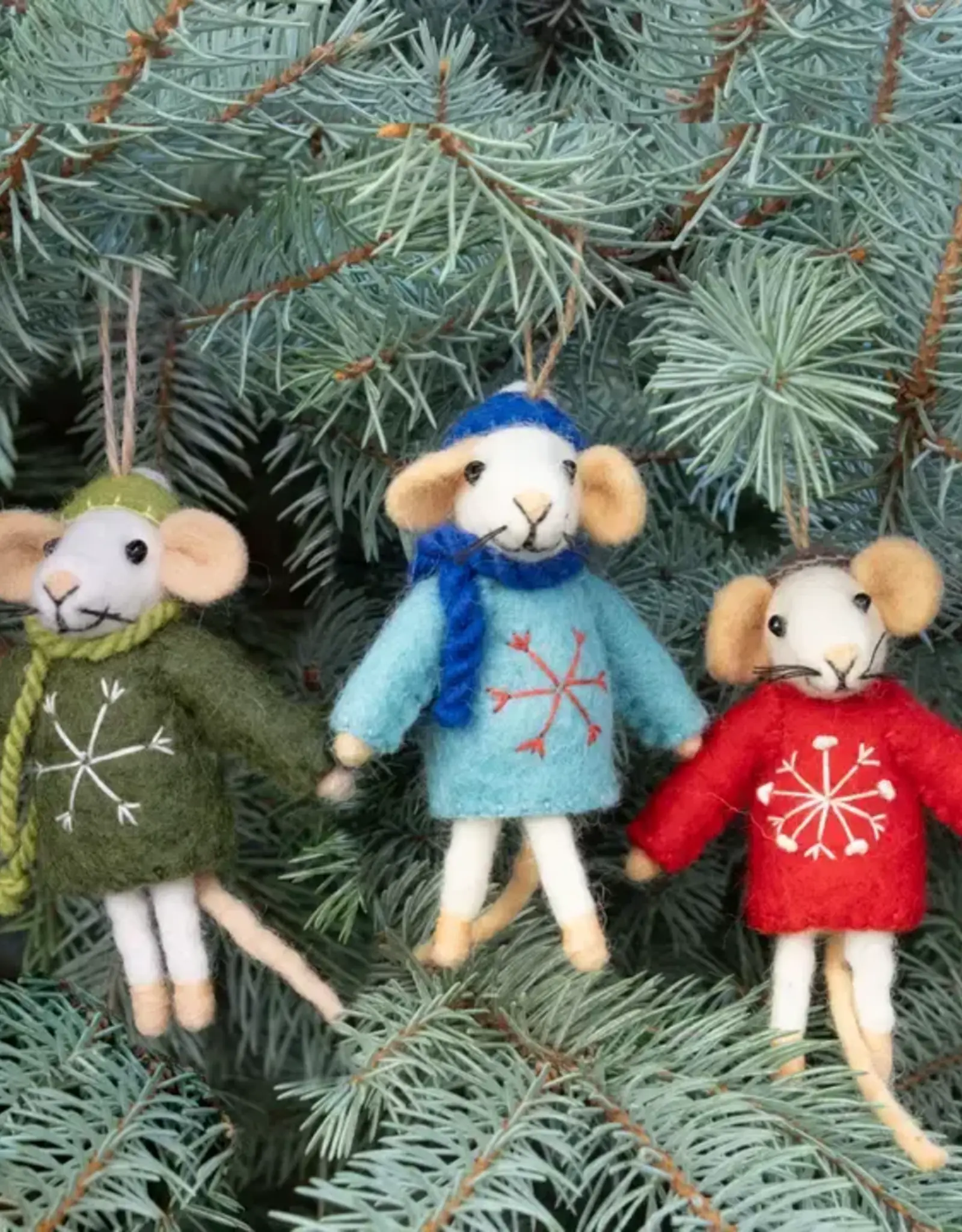 The Winding Road Felt Mouse Ornament