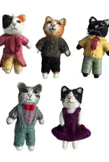 The Winding Road Felt Cat Ornament