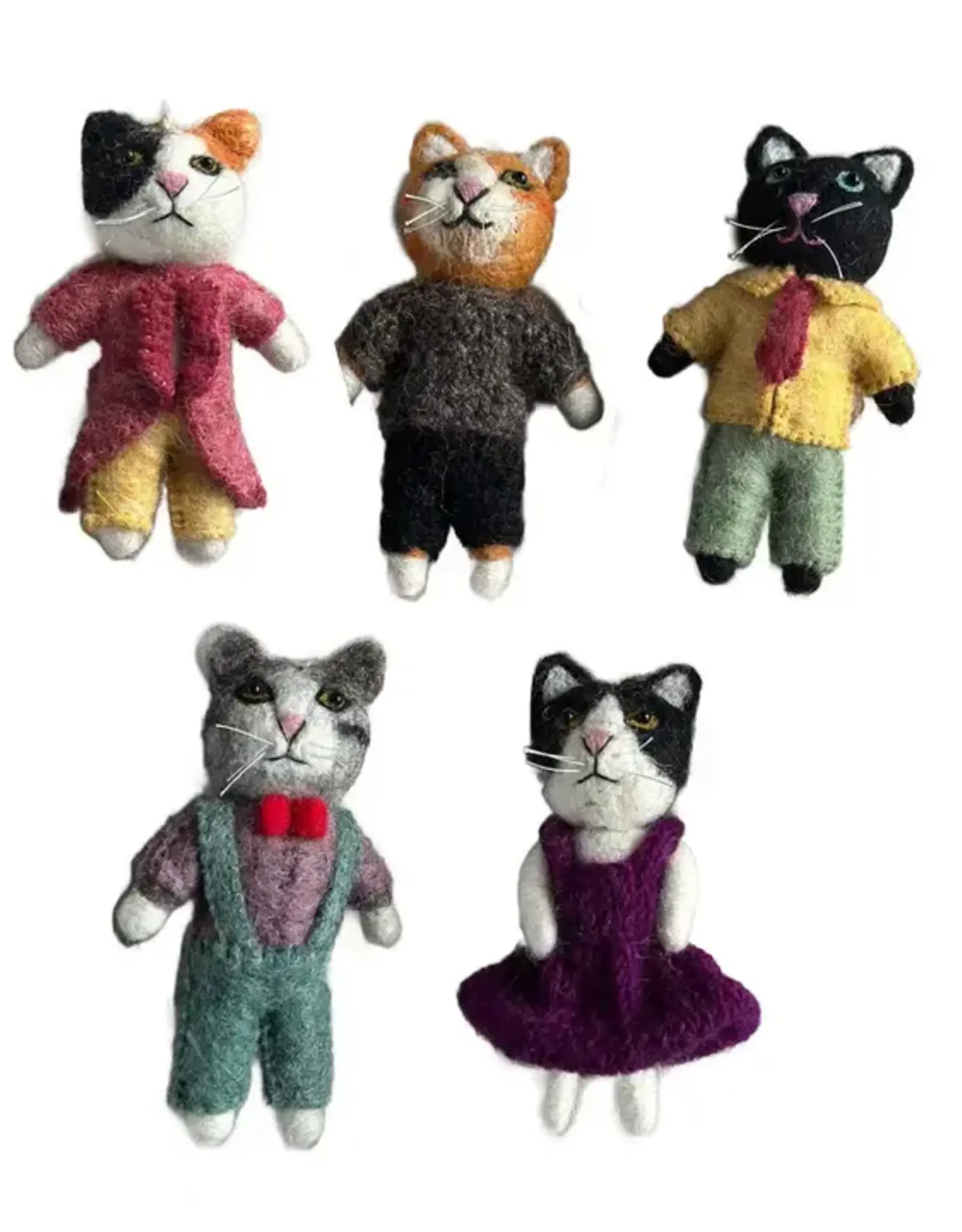 The Winding Road Felt Cat Ornament