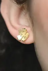 Ethical Global Hibiscus Stud Earrings - 14K Plated