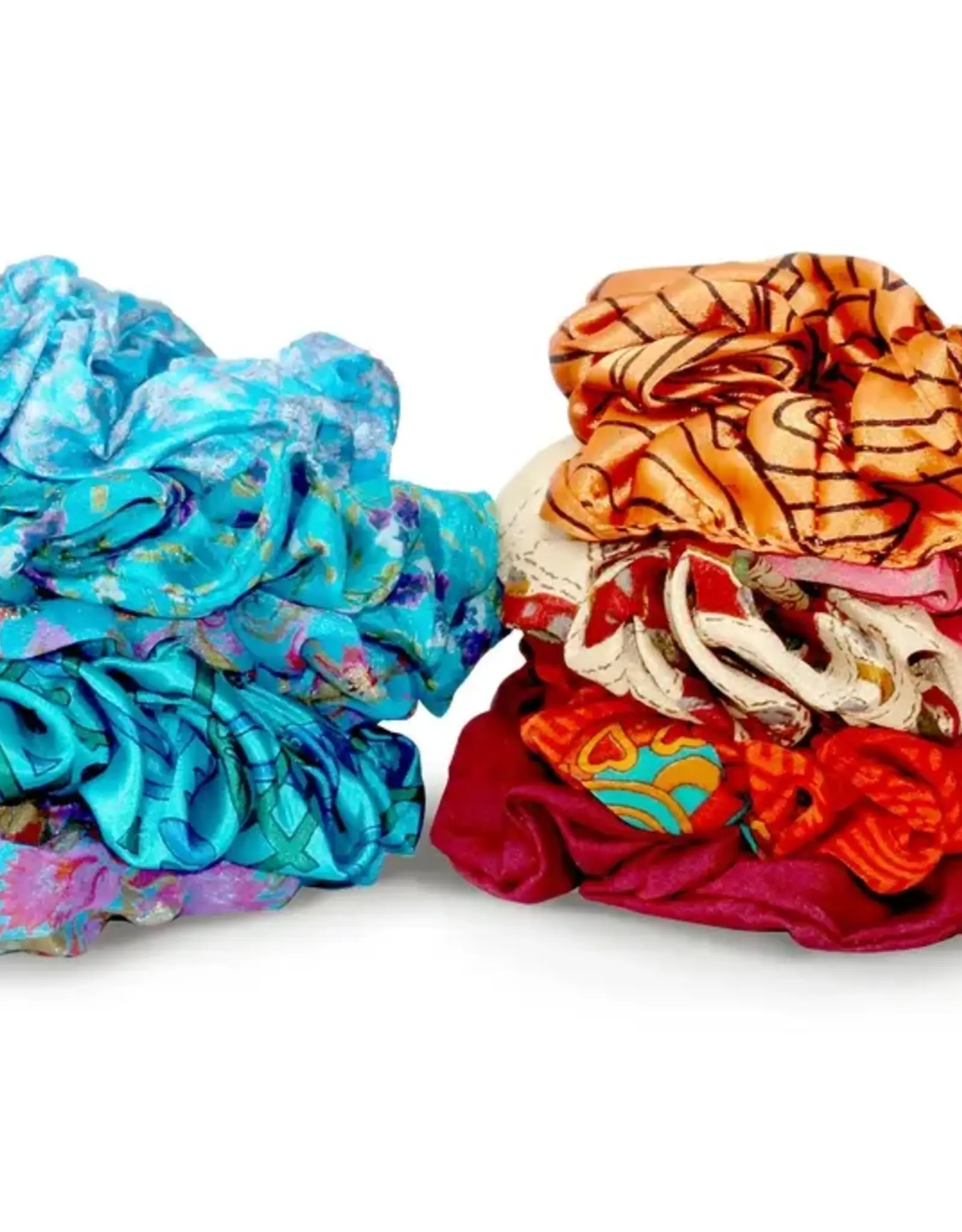 Ethical Global Upcycled Sari Scrunchies