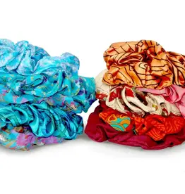 Ethical Global Upcycled Sari Scrunchies