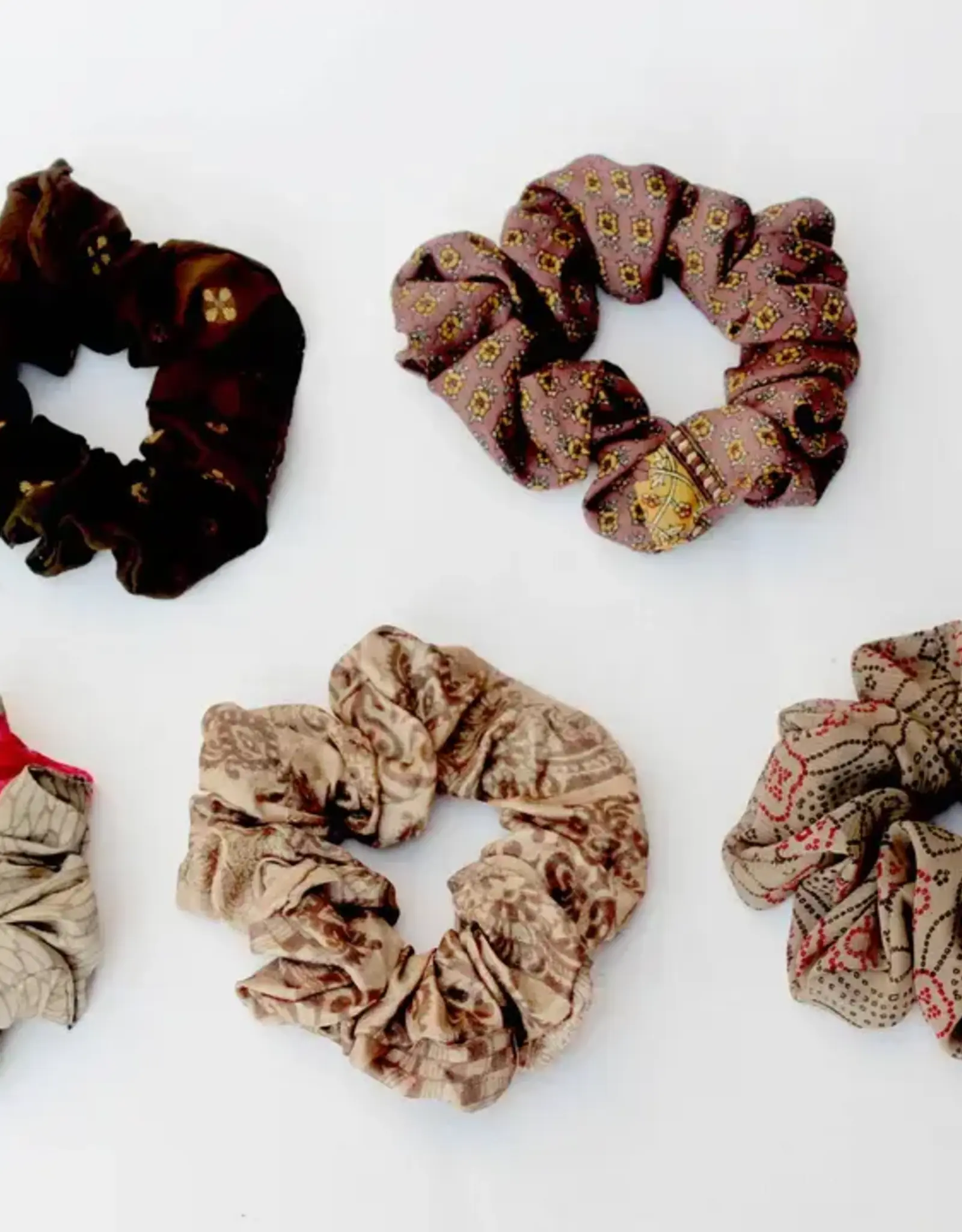 Ethical Global Upcycled Sari Scrunchies