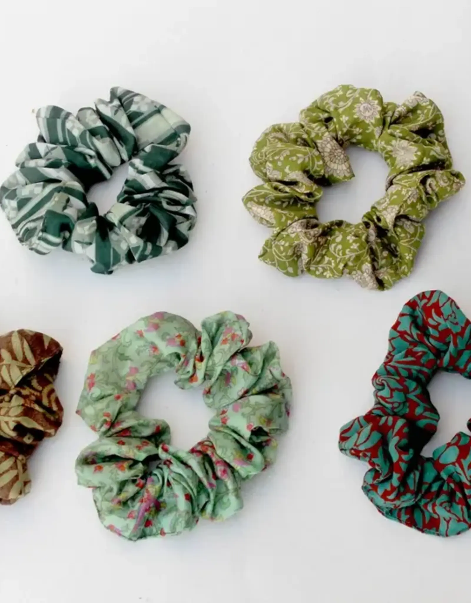Ethical Global Upcycled Sari Scrunchies