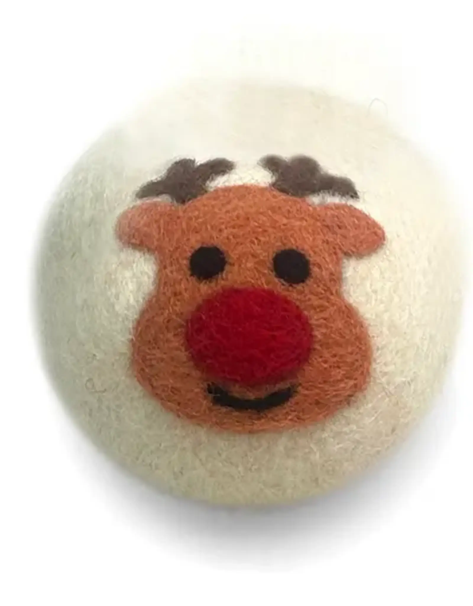 Ethical Global Holiday Reindeer Felt Dryer Ball