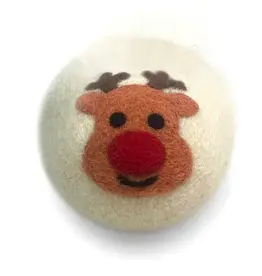 Ethical Global Holiday Reindeer Felt Dryer Ball