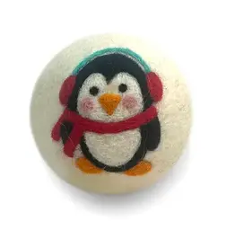 Ethical Global Holiday Penguin Felt Dryer Ball