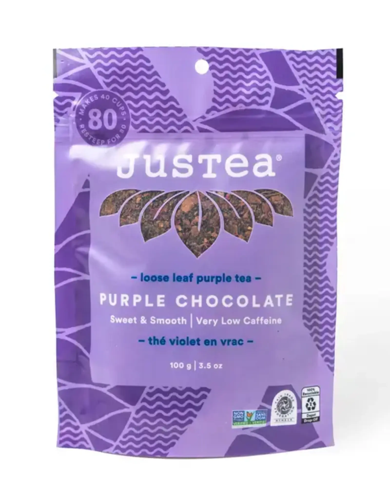 Justea Purple Chocolate Tea  Pouch